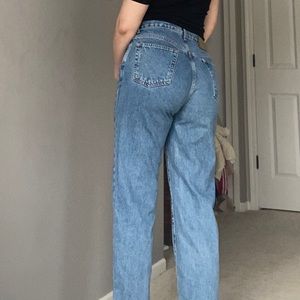 Womens Vintage Calvin Klein High Waisted Straight Denim Jean Pants